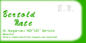 bertold mate business card